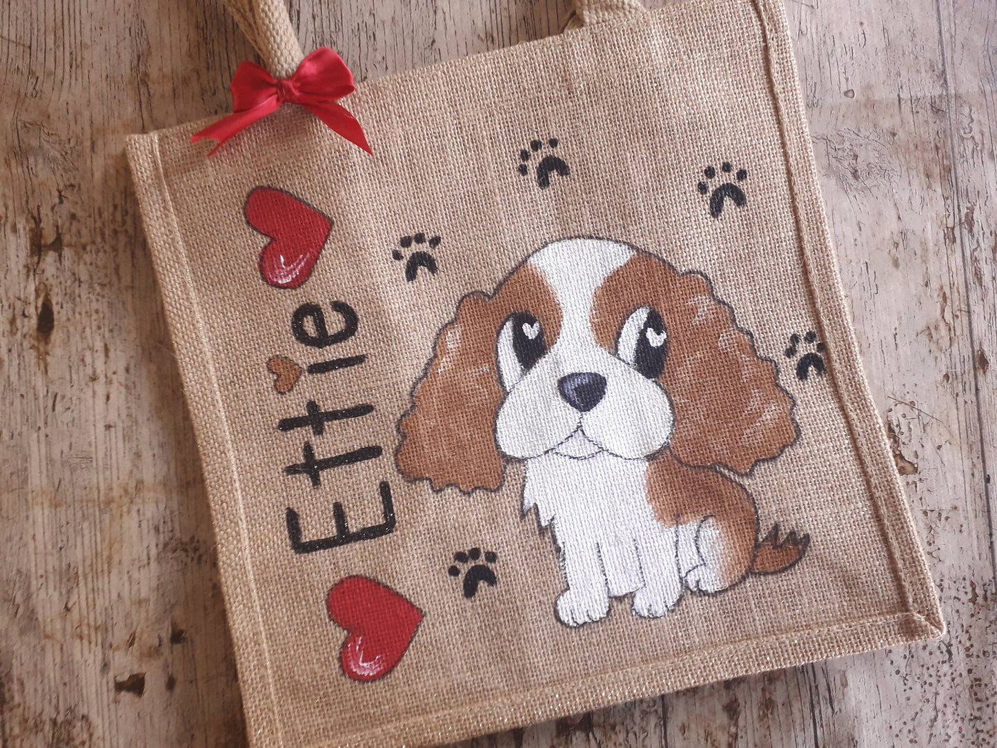 personalised pet jute bag