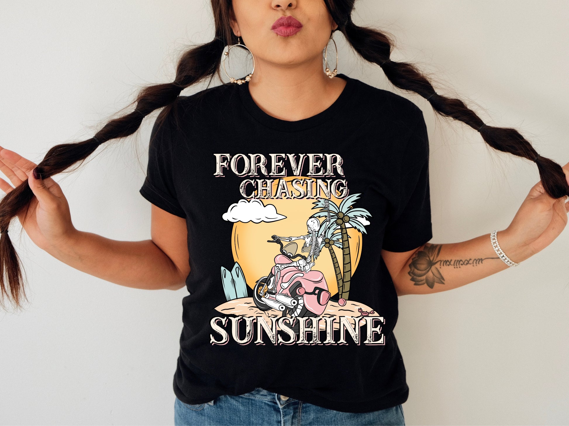 Forever chasing sunshine graphic tshirt