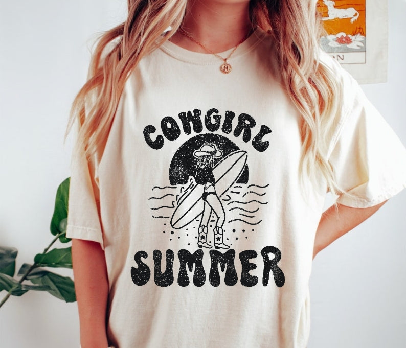 coastal cowgirl summer womens tshirt