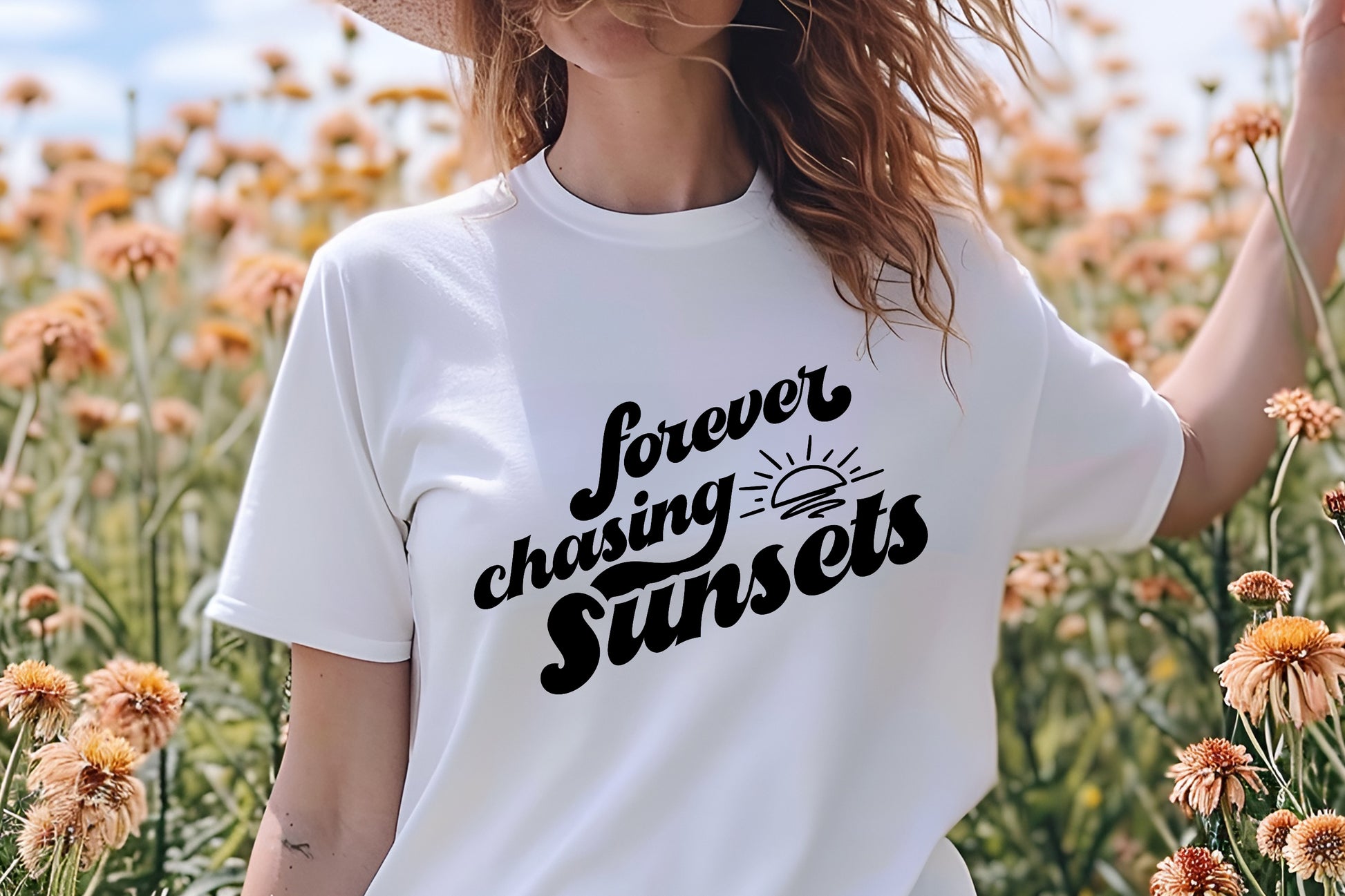 forever chasing sunsets summer tshirt