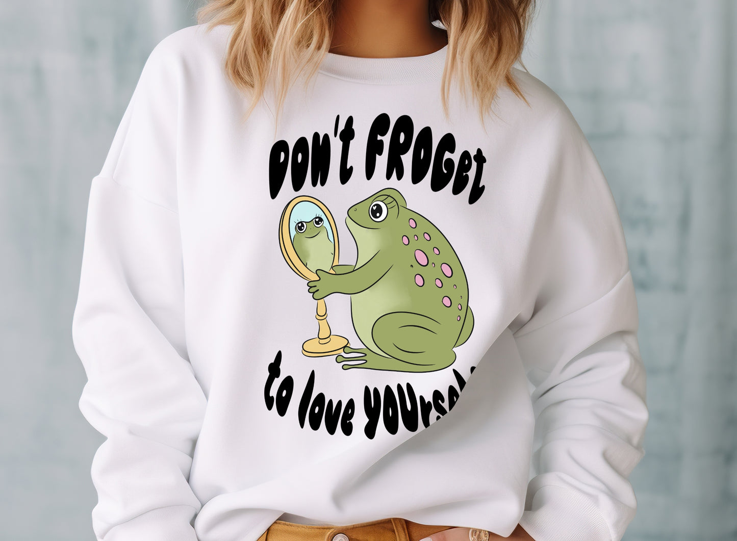 Retro Frog Love Yourself Sweatshirt