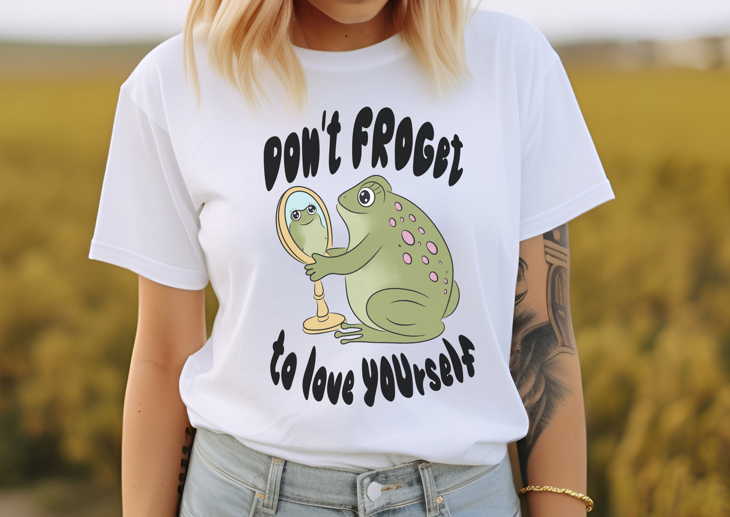 Retro Frog Love Yourself T-shirt
