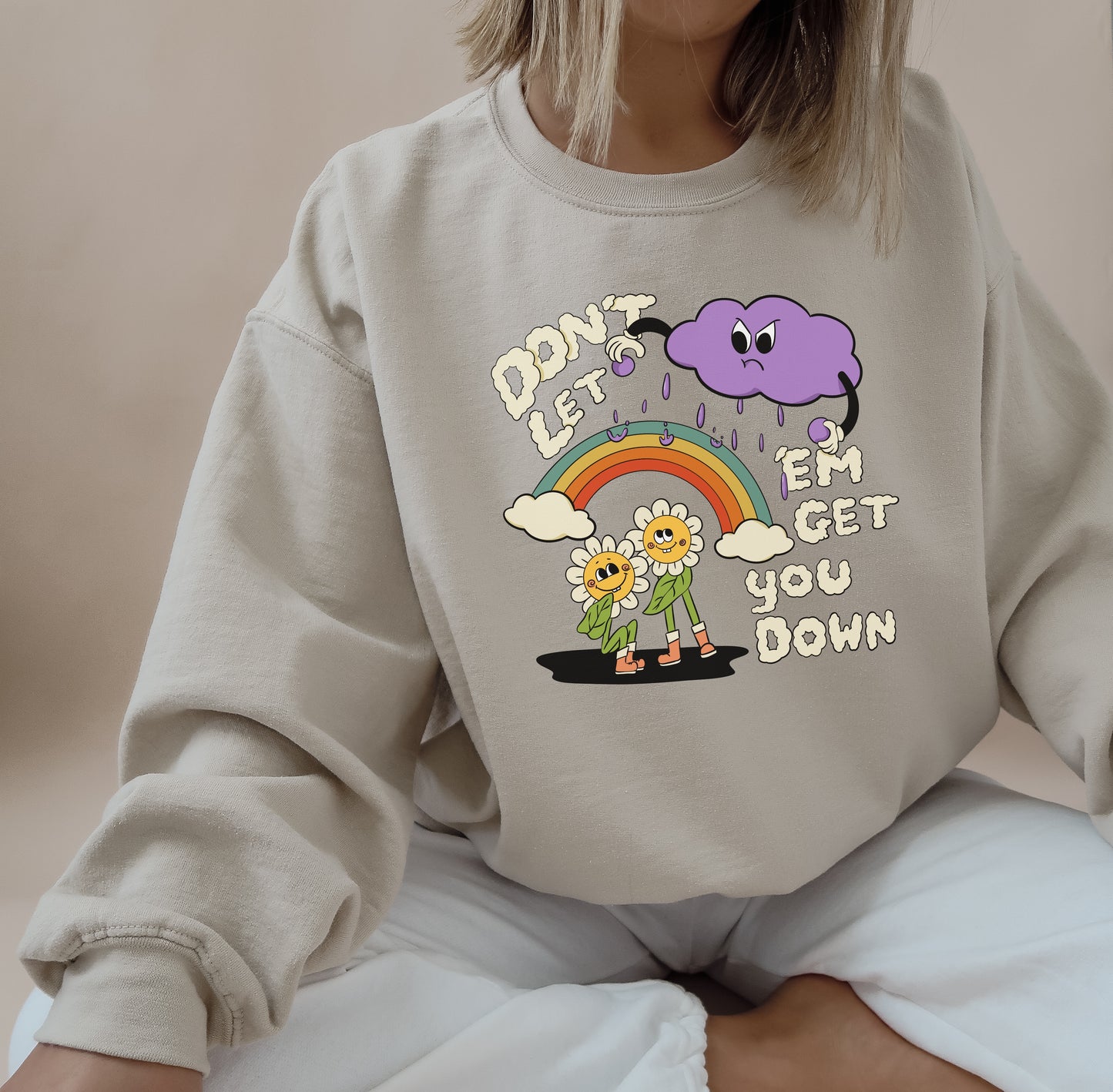 Groovy Retro Print Sweatshirt