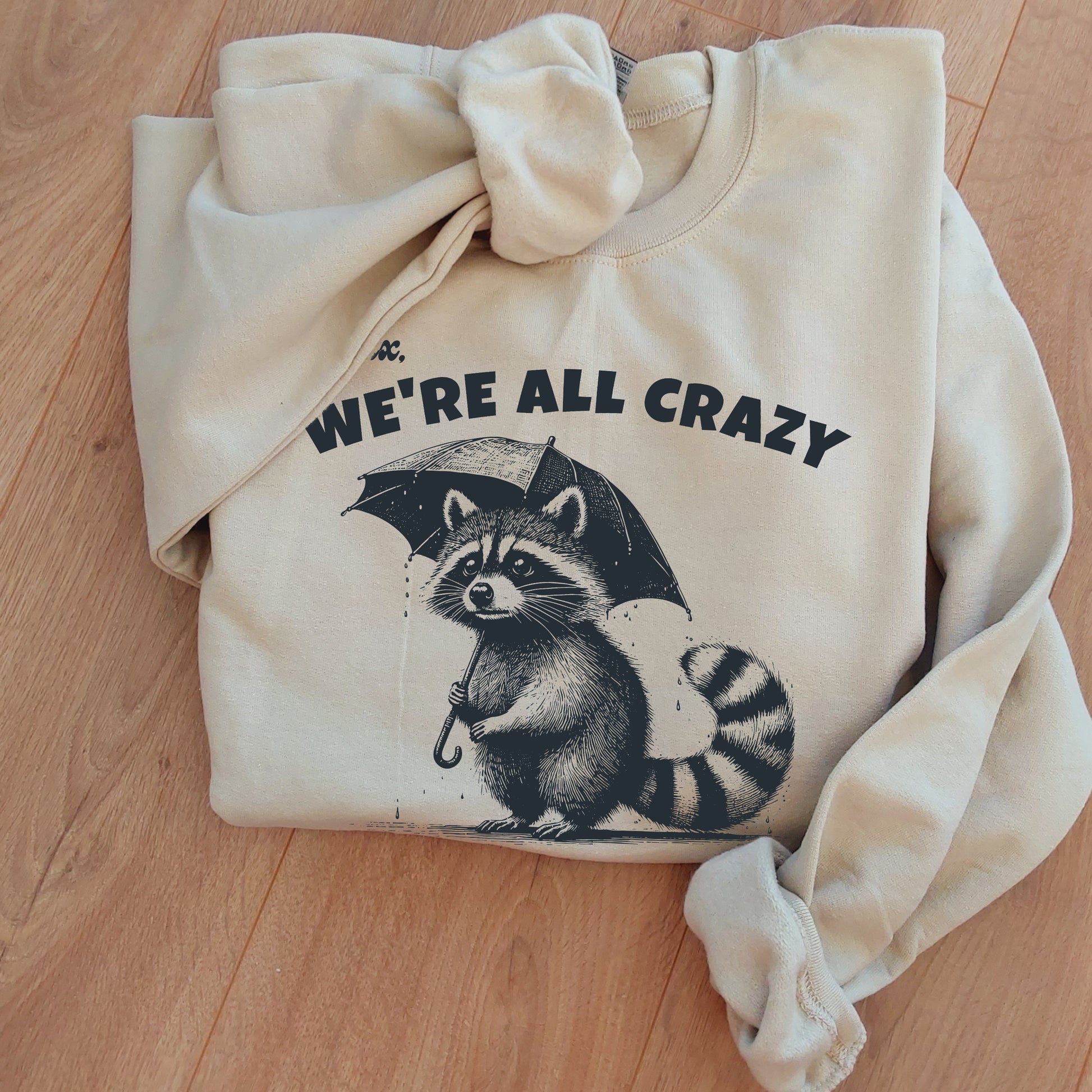 racoon graphic sweatshirt
