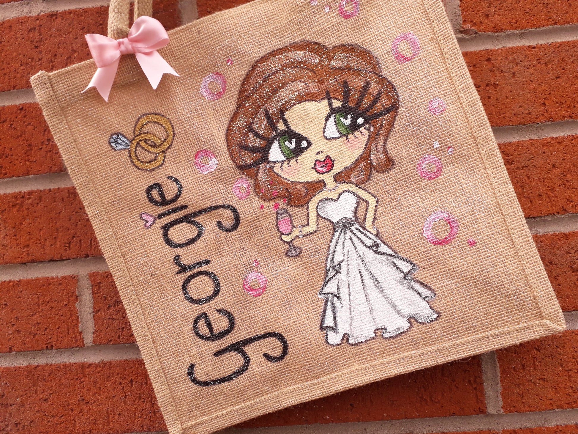 bridal jute bag