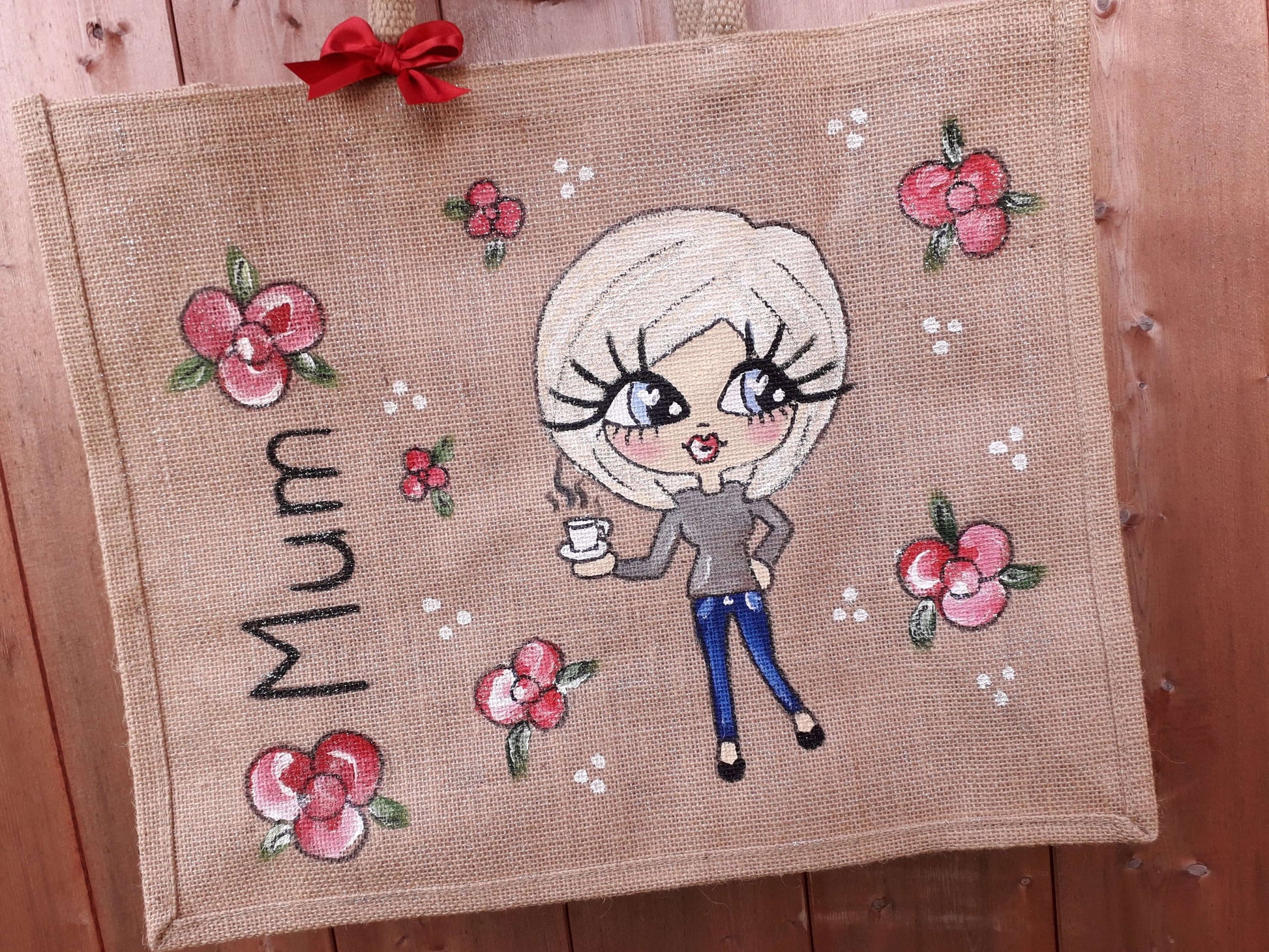 personalised jute bag
