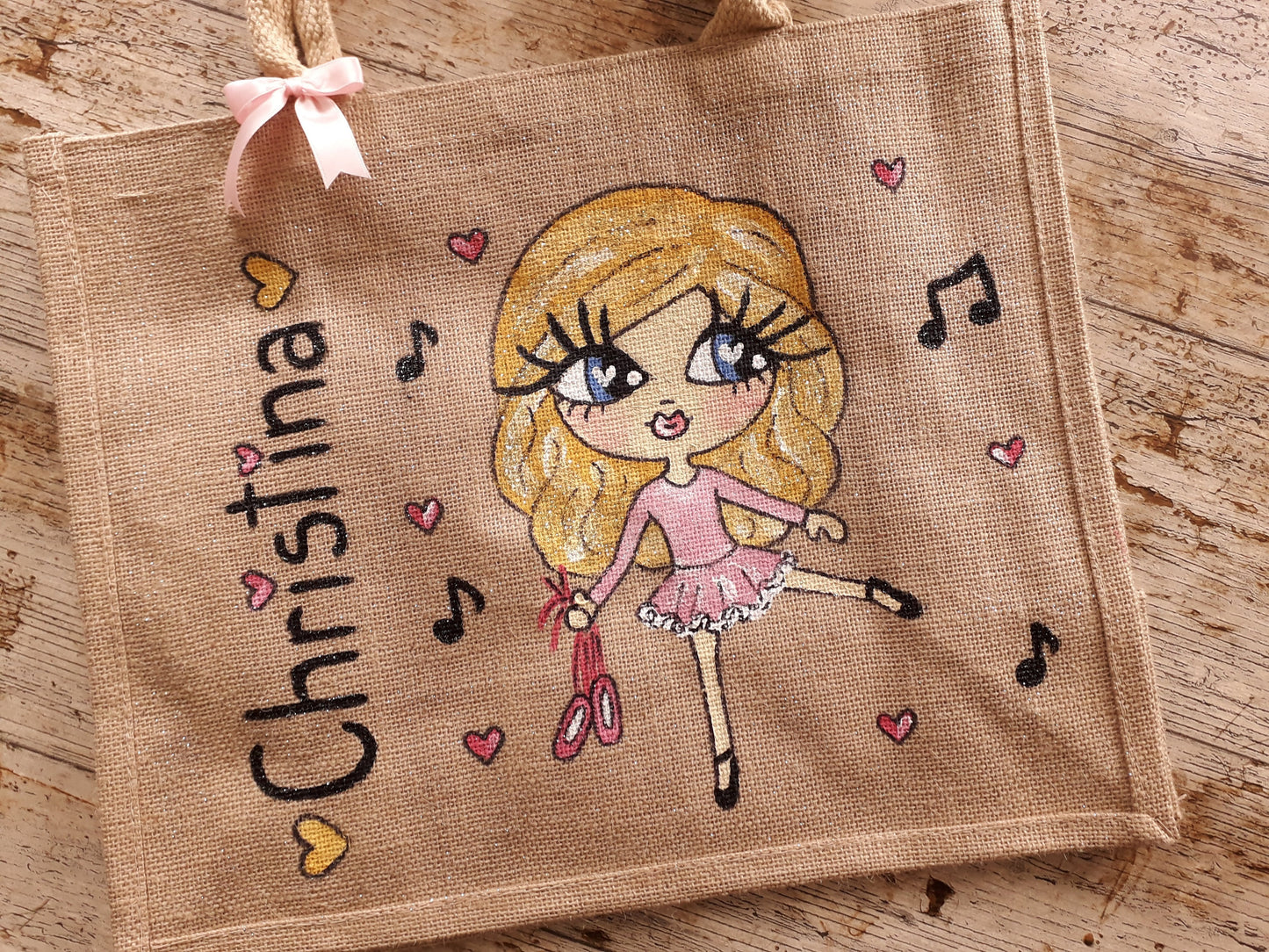 personalised jute bag