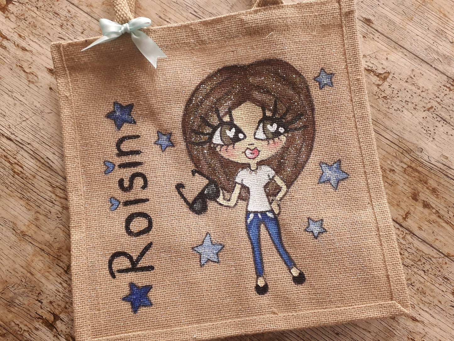 personalised jute bag