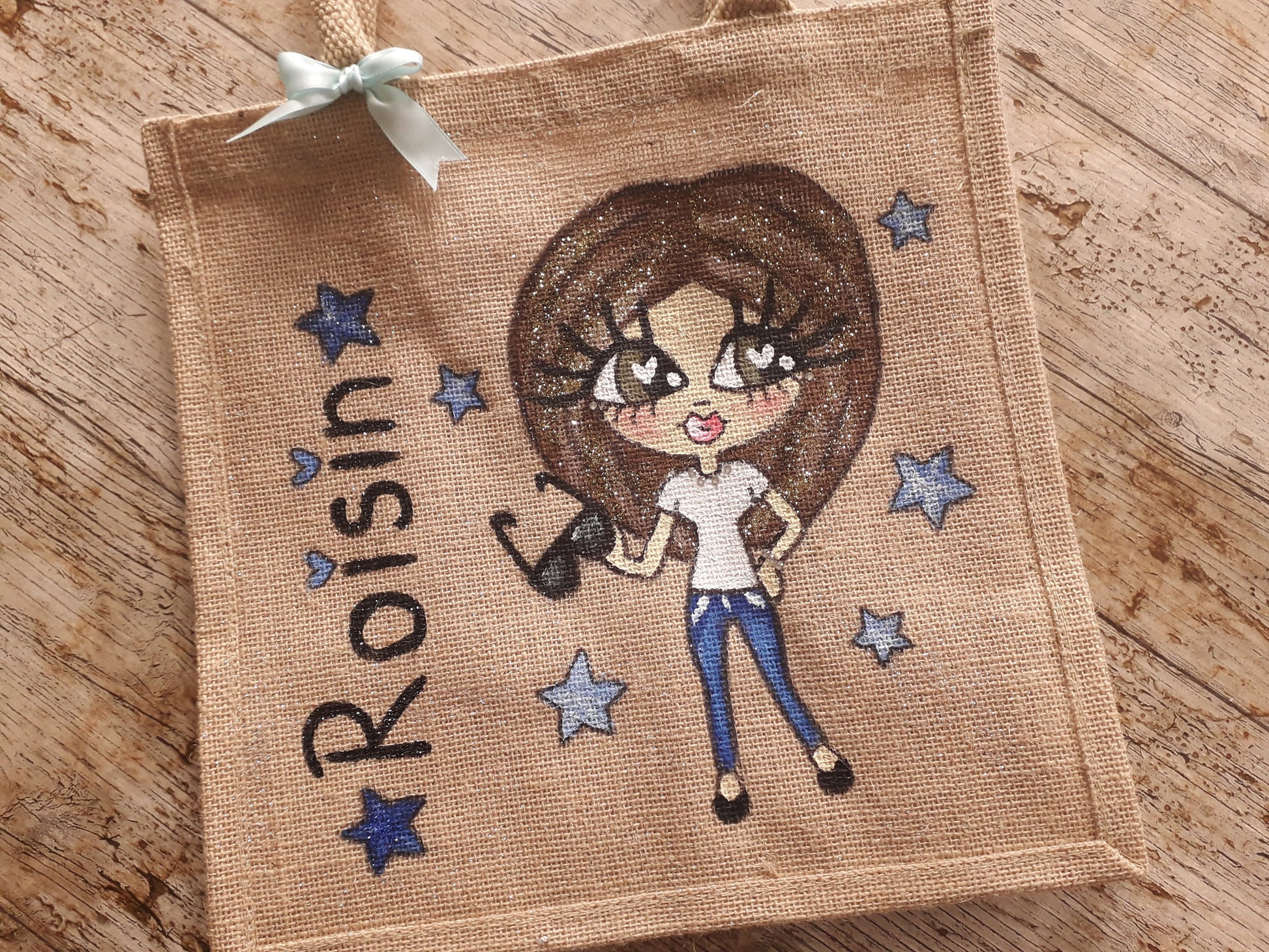 personalised jute bag