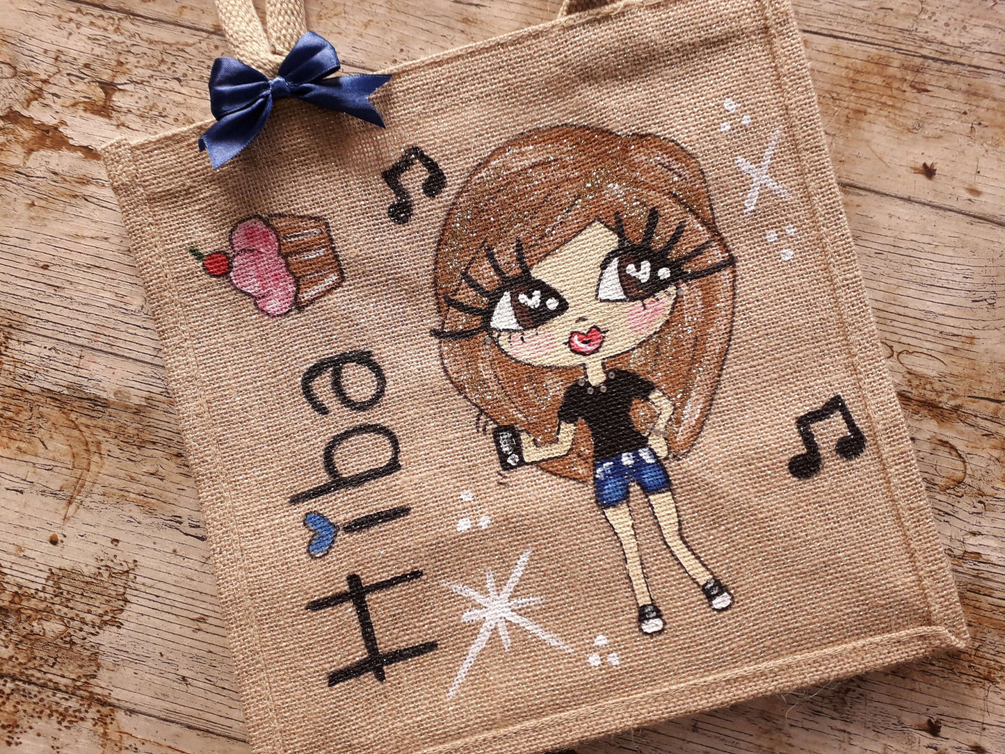 personalised jute bag