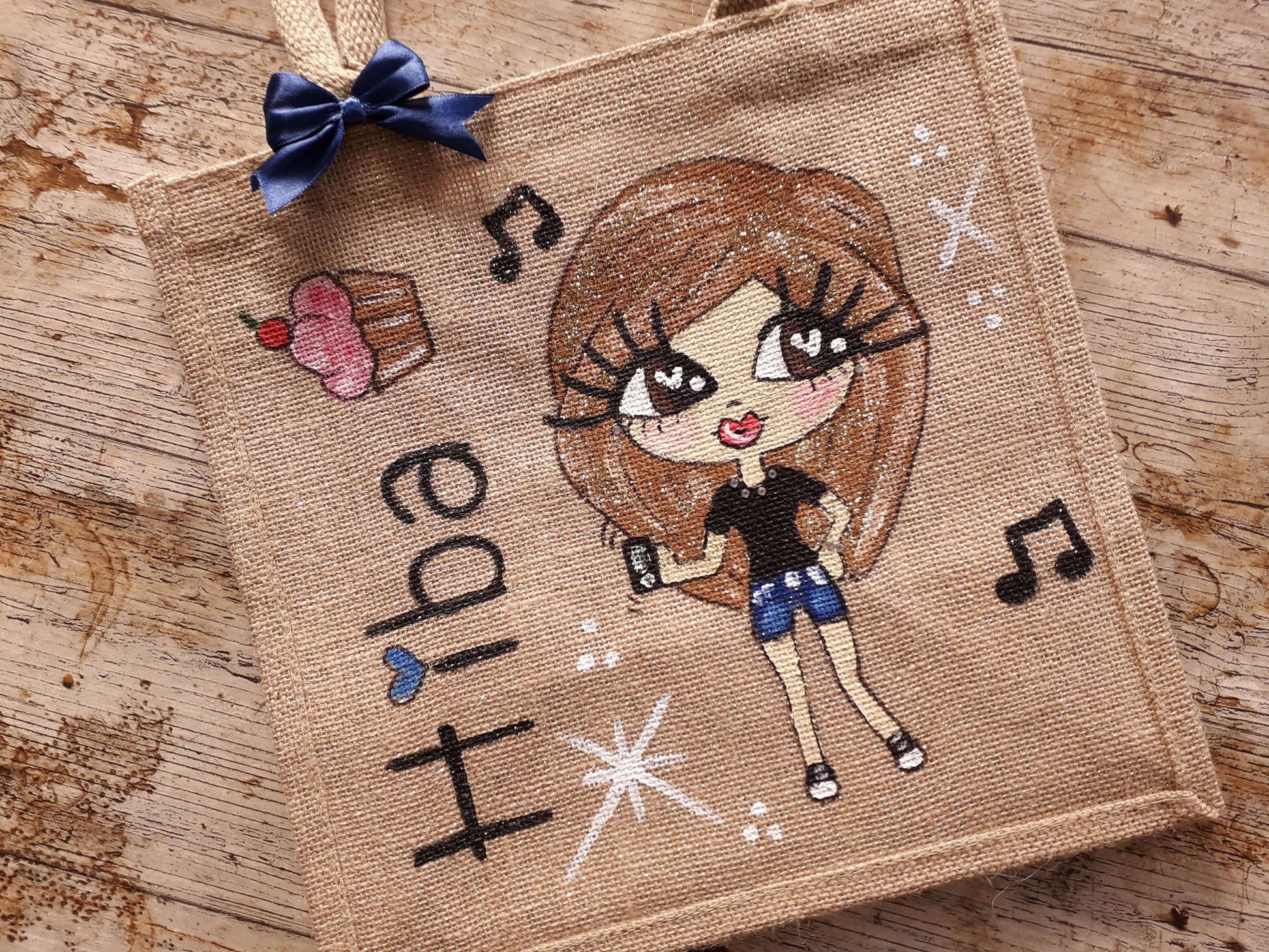 personalised jute bag