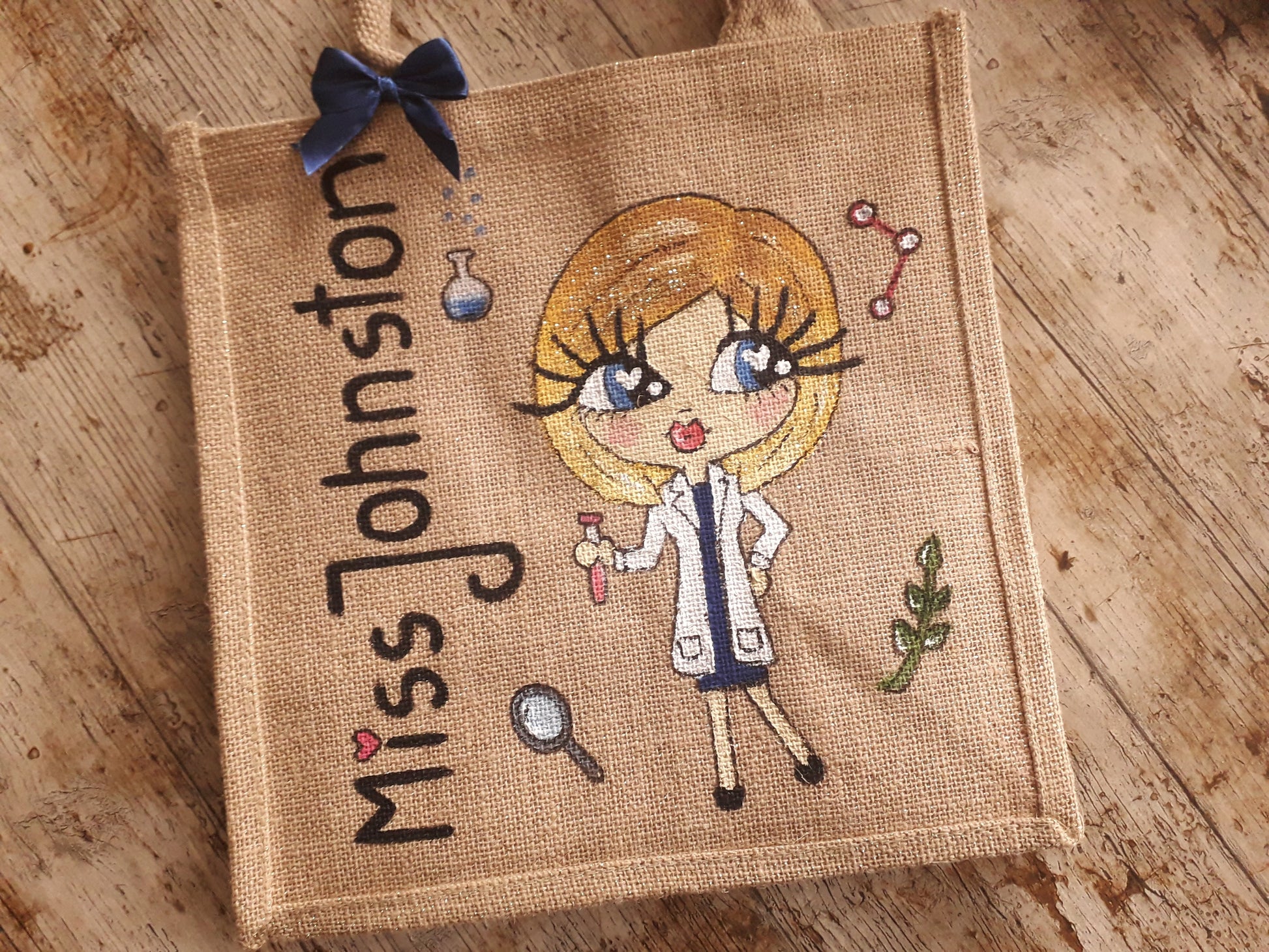 personalised jute bag