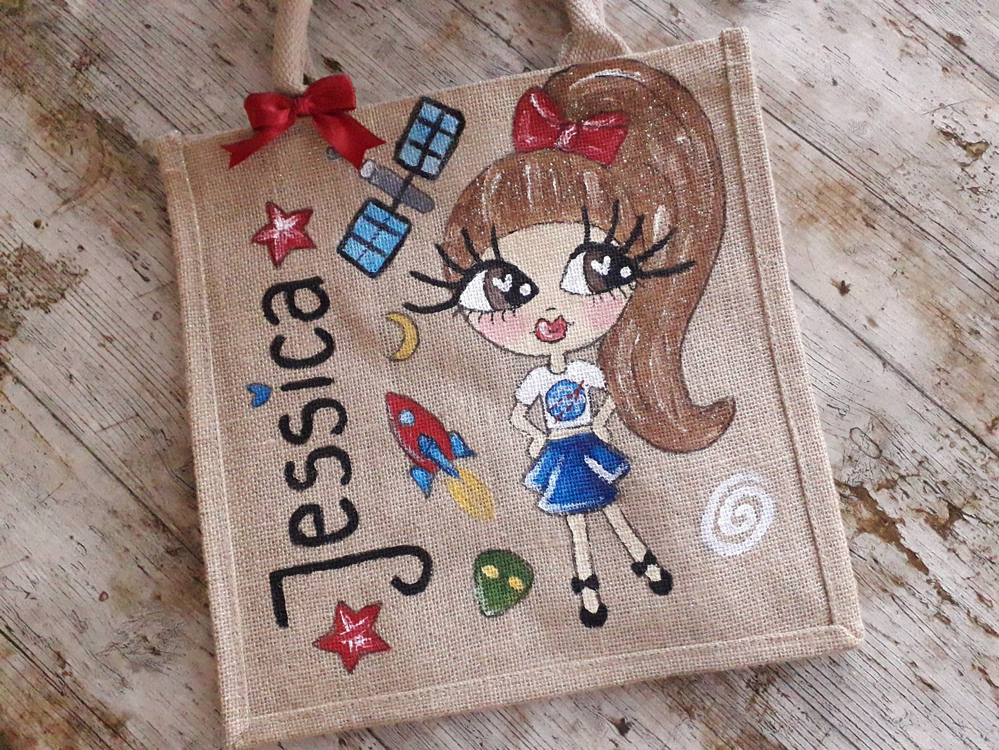personalised jute bag