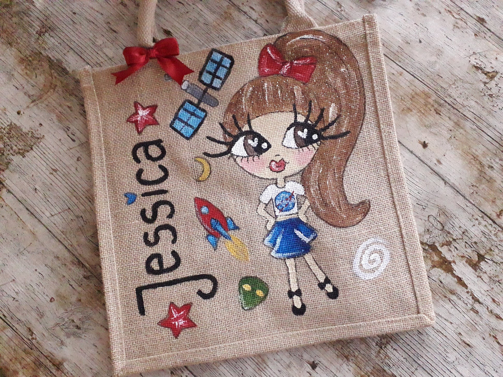 personalised jute bag