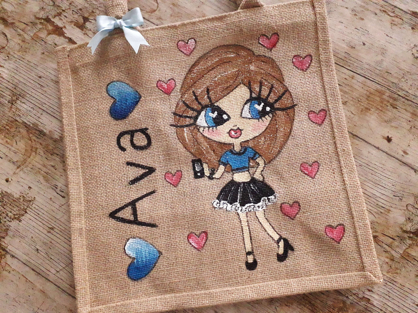 personalised jute bag