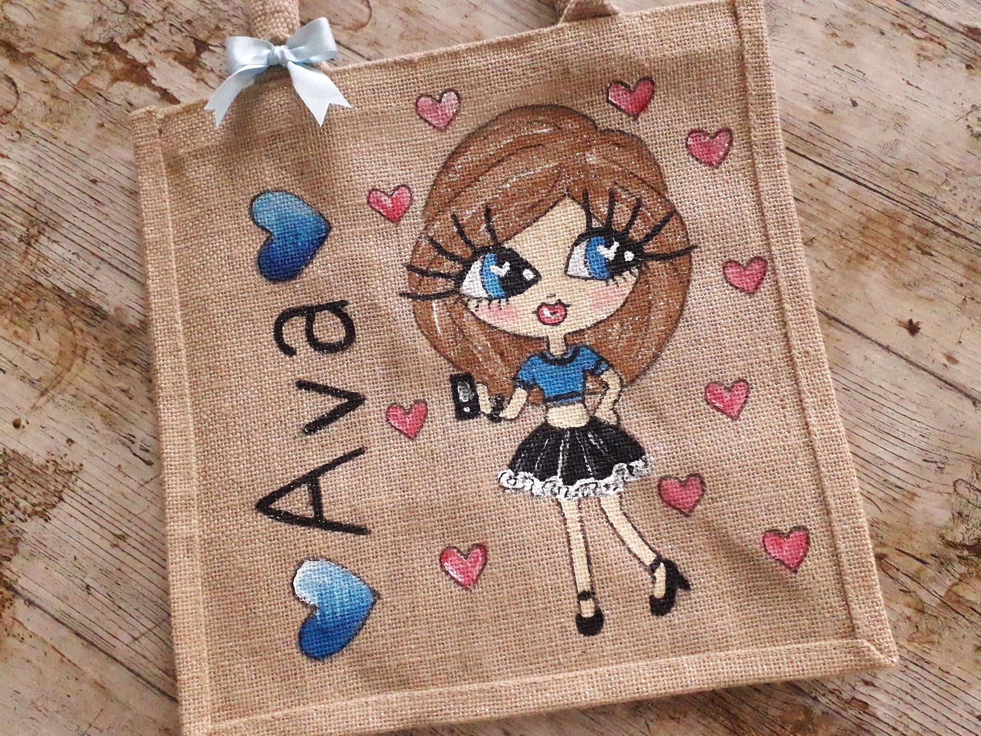 personalised jute bag
