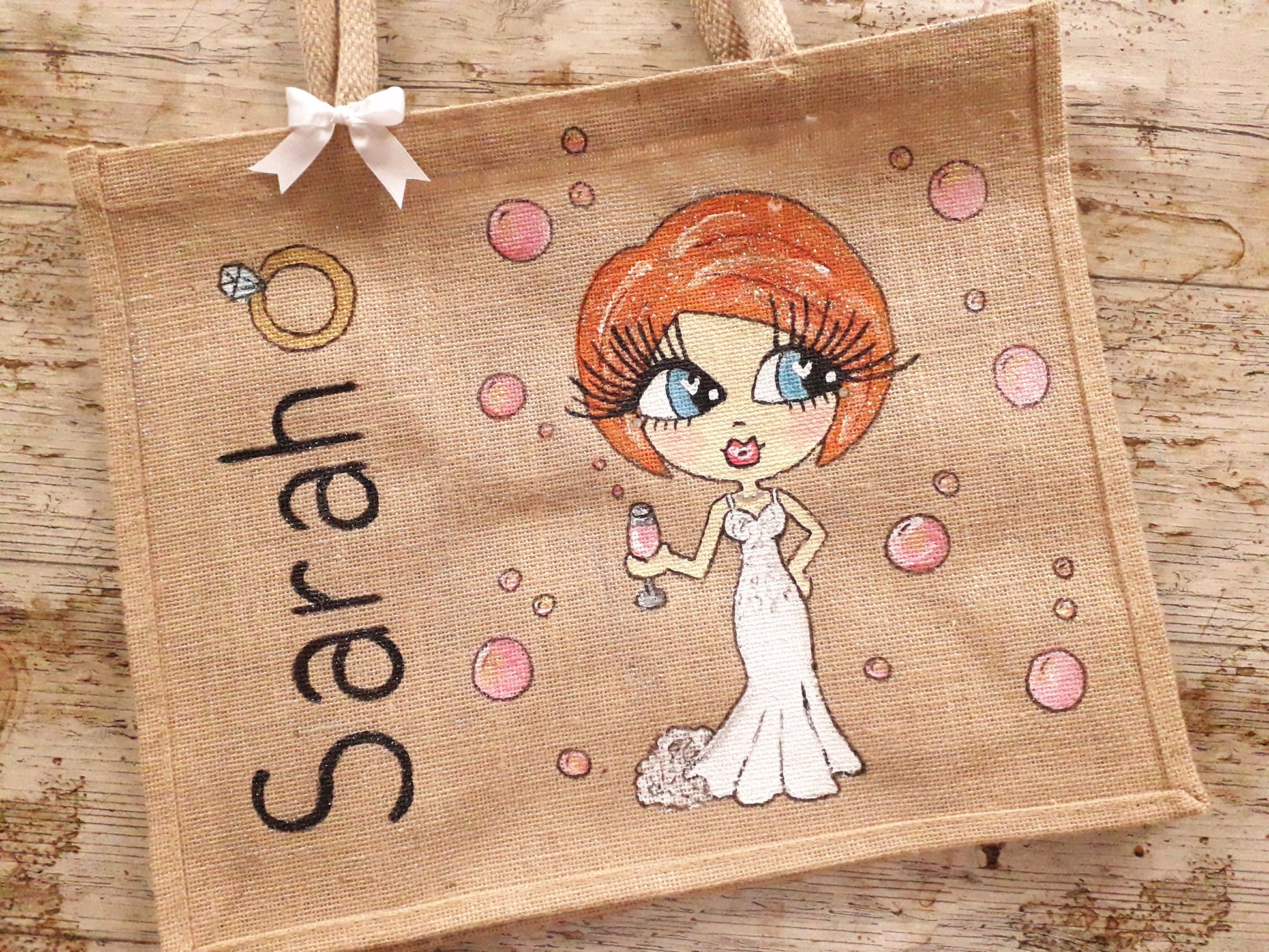 Wedding jute bag