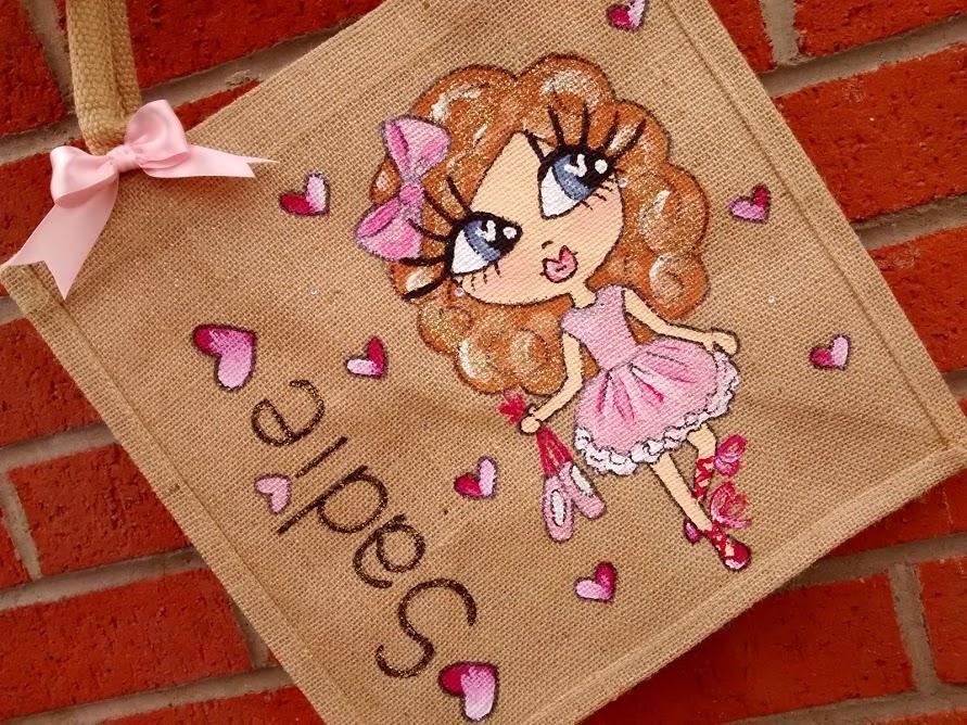 medium personalised jute bag