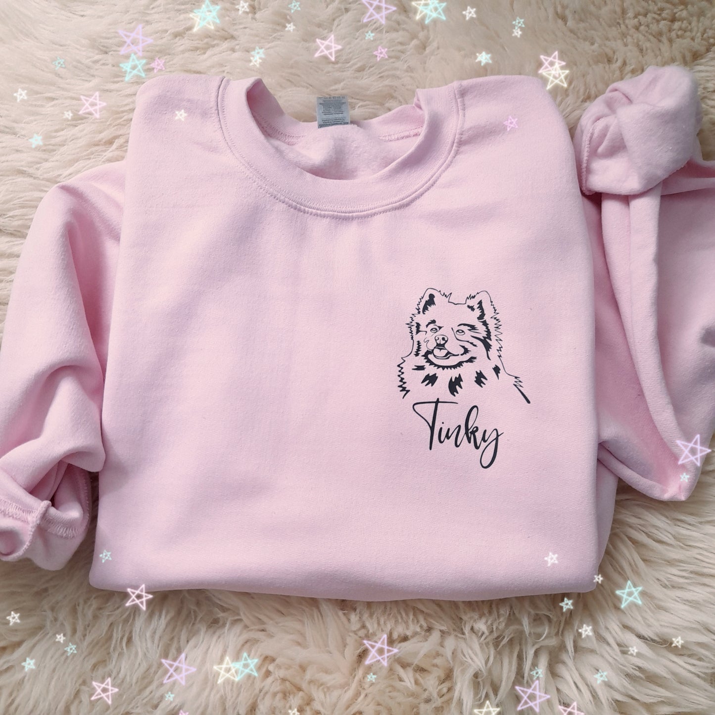 minimalistic dog line drawing jumper