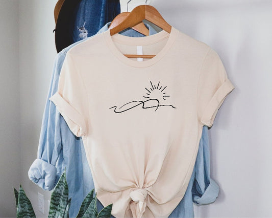 Retro Sun and Waves T-shirt